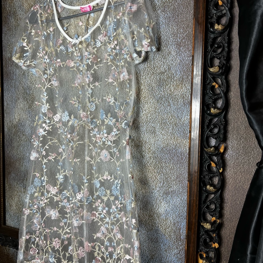 Dolls Kill see through floral dress